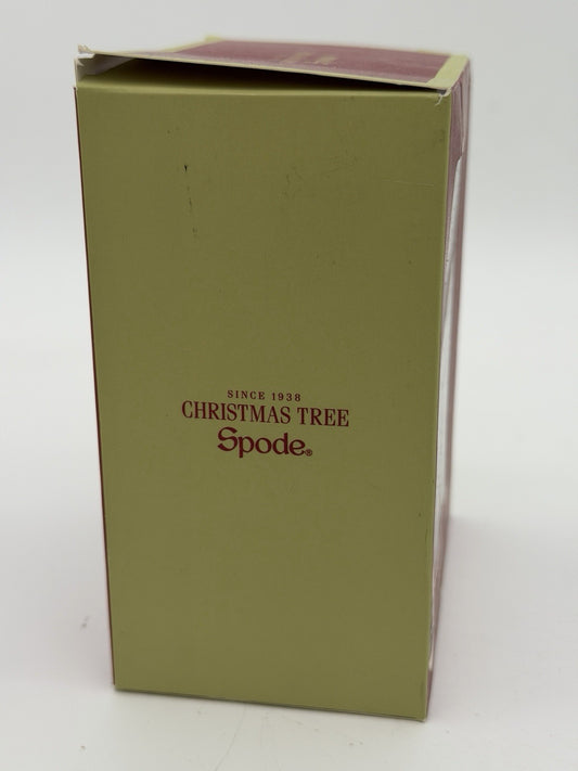 Spode Christmas ornament snowman holding a Christmas tree Figurine Porcelain