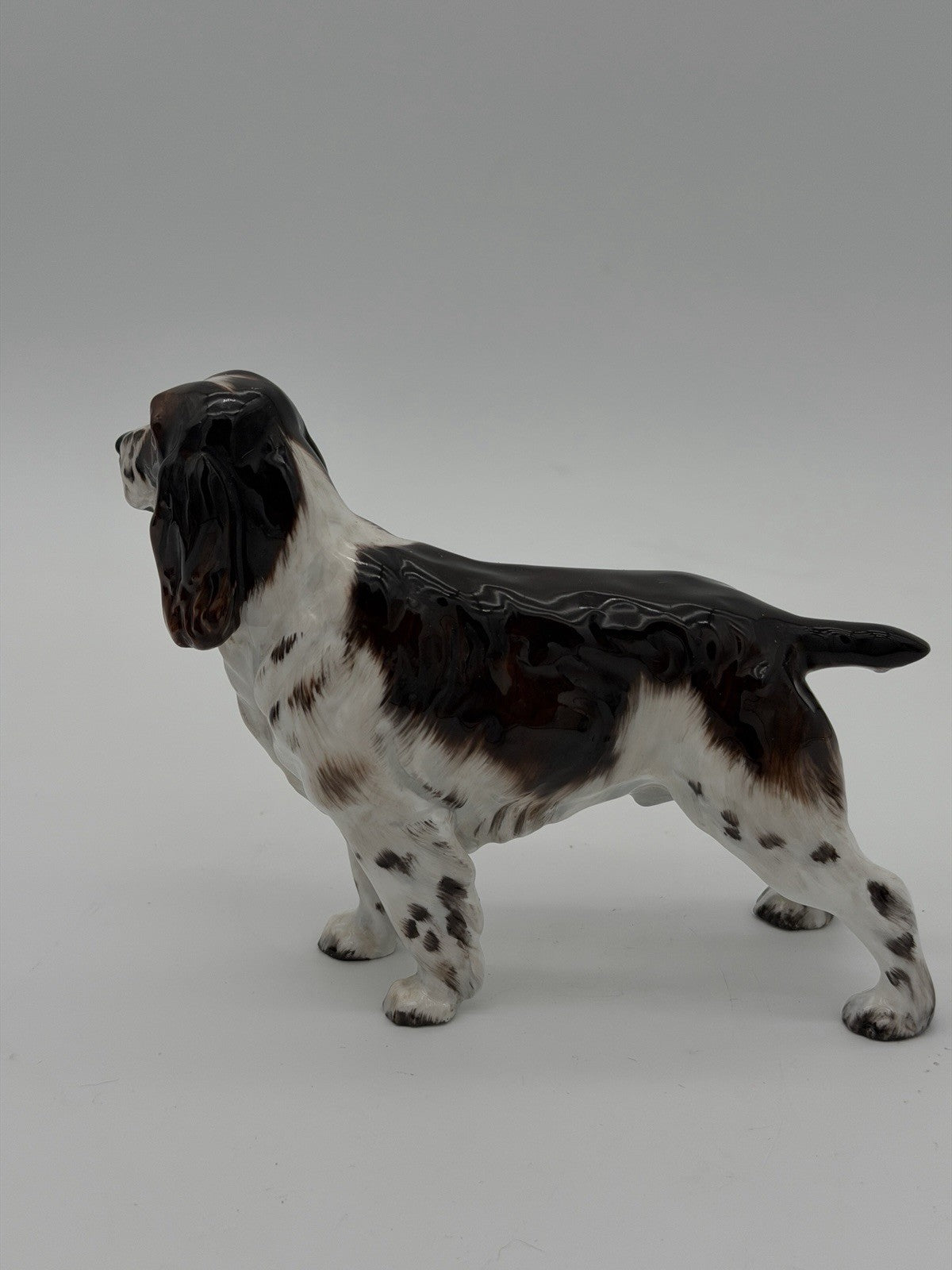 Royal Doulton Porcelain England Springer Spaniel HN 2516 Dog Figurine 5”Hx6”L