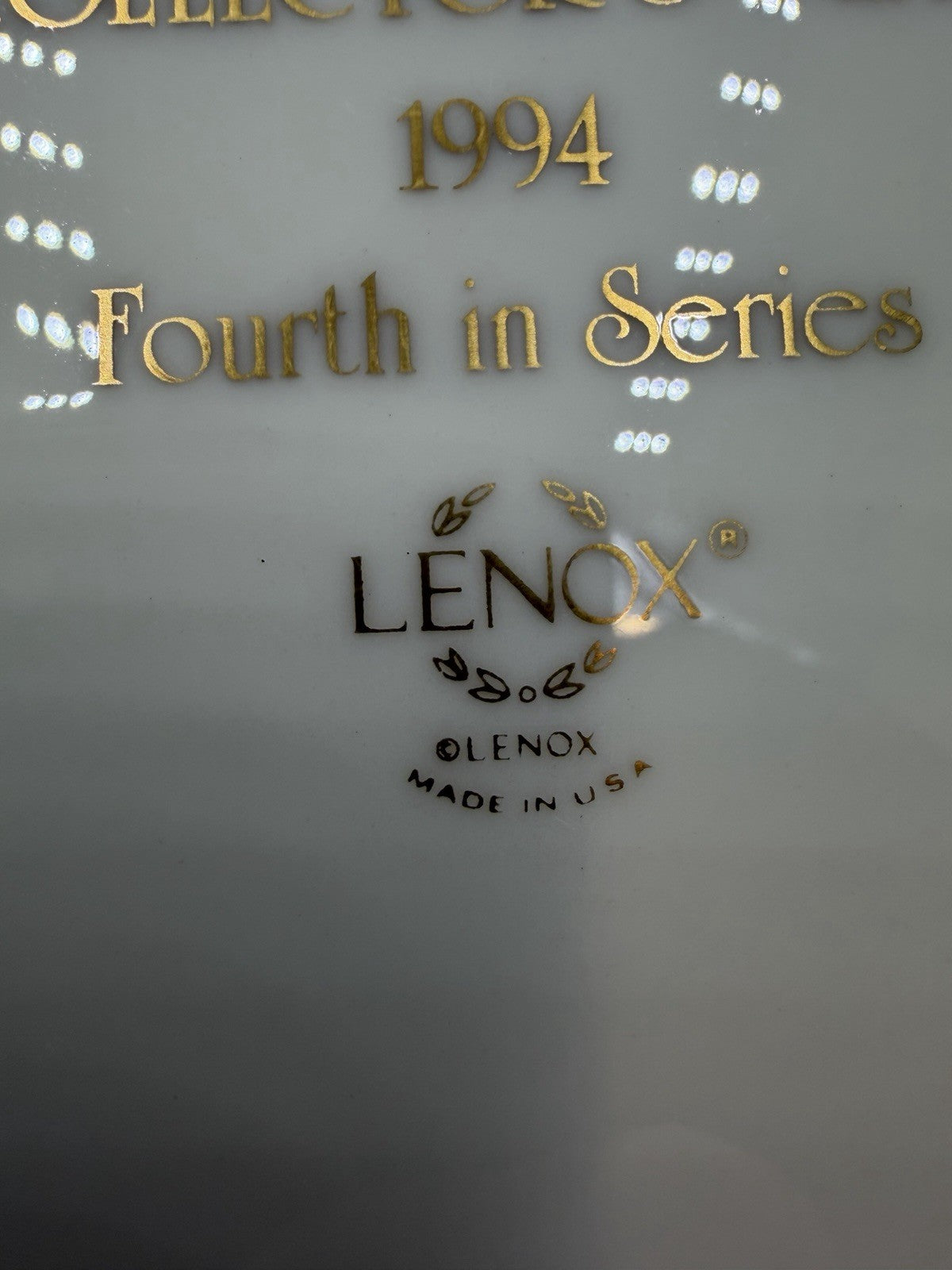 Lenox Porcelain USA  Annual Holiday Collector 11”plate 1991 1992 1993 1994 Set 4
