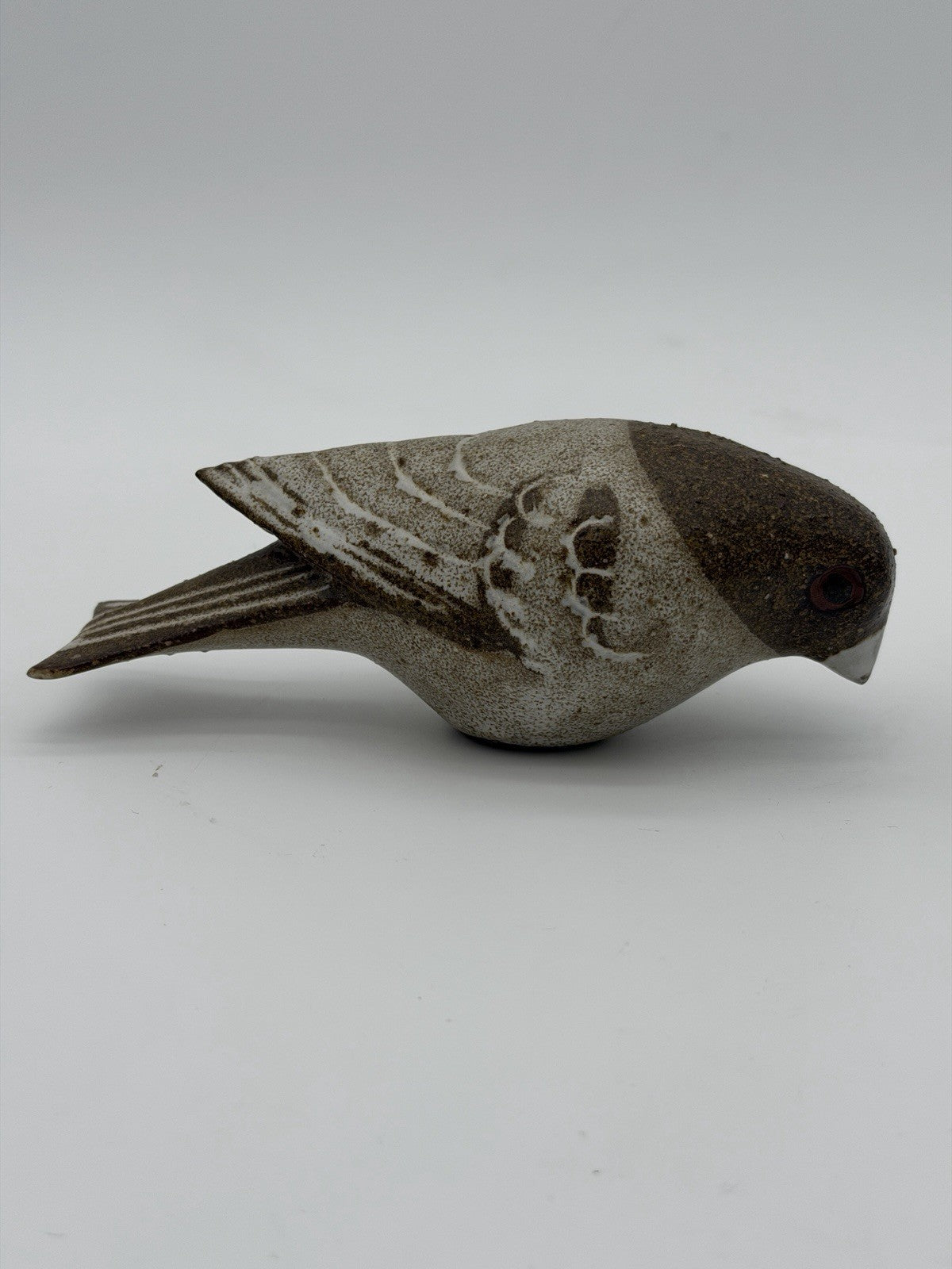 Andersen Design Studio Art Pottery Grosbeak Bird Figurine 6”x3” Vintage