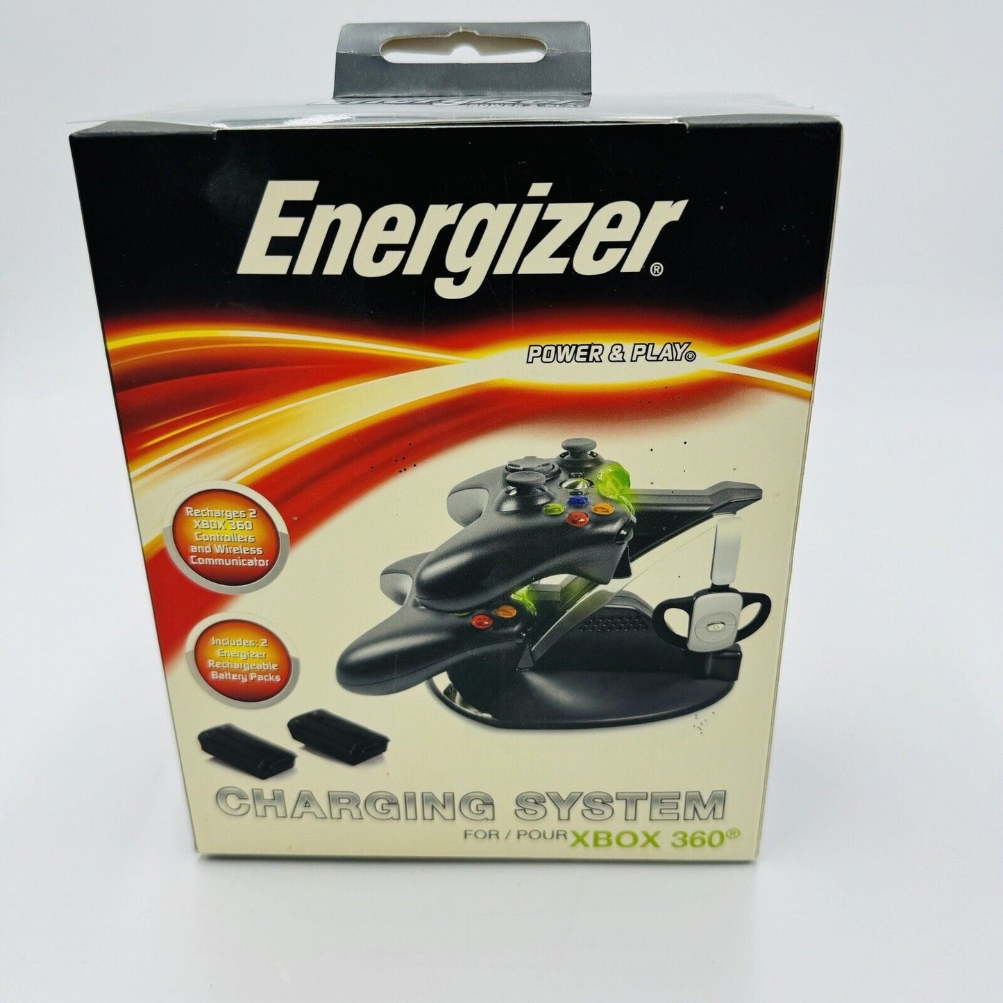 Energizer Power & Play Charging System For XBOX 360 Controllers Unused