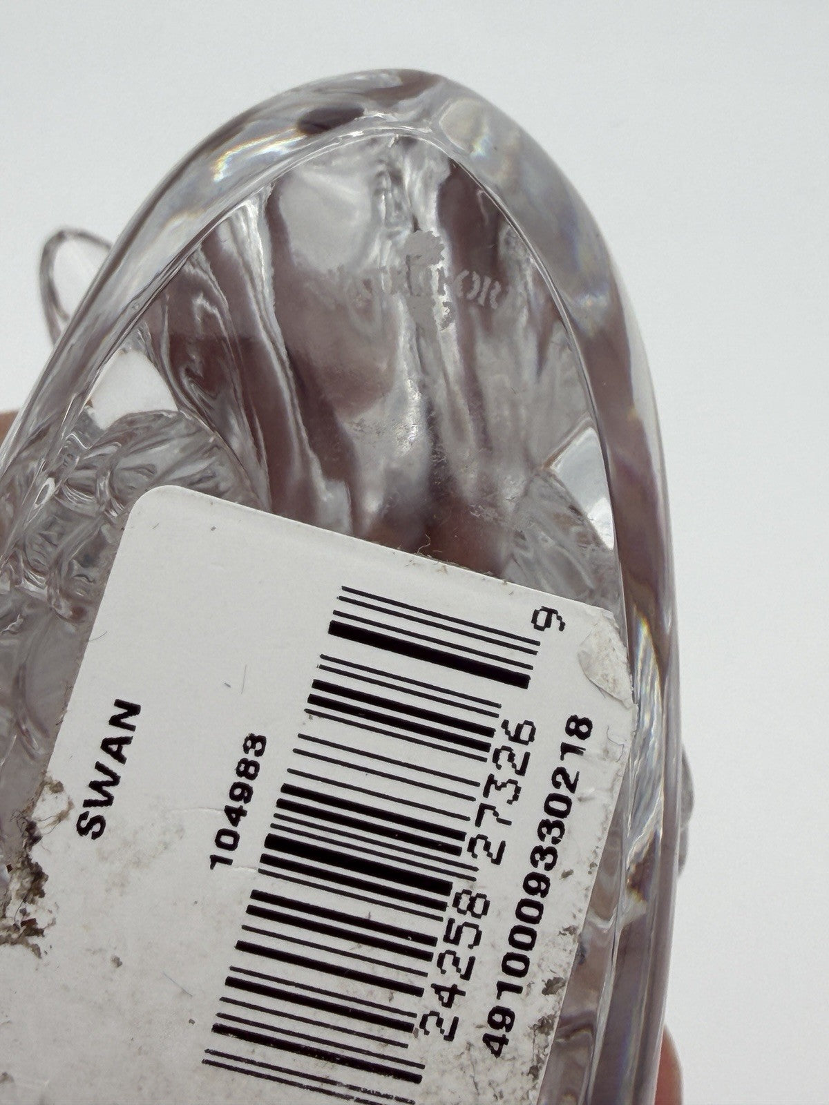 Vintage Waterford Crystal Swan Ireland Paperweight Figurine  5 1/2" Sticker