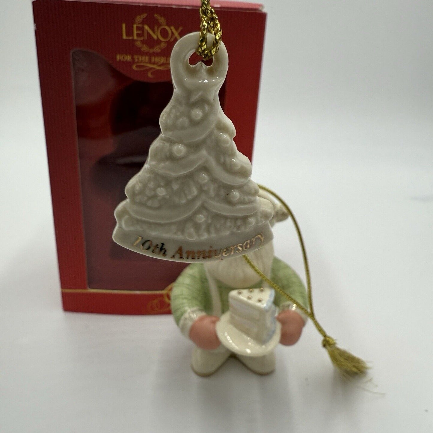 Lenox 2010 Santa's Sweet Celebration 10th Anniversary Ornament Box Porcelain