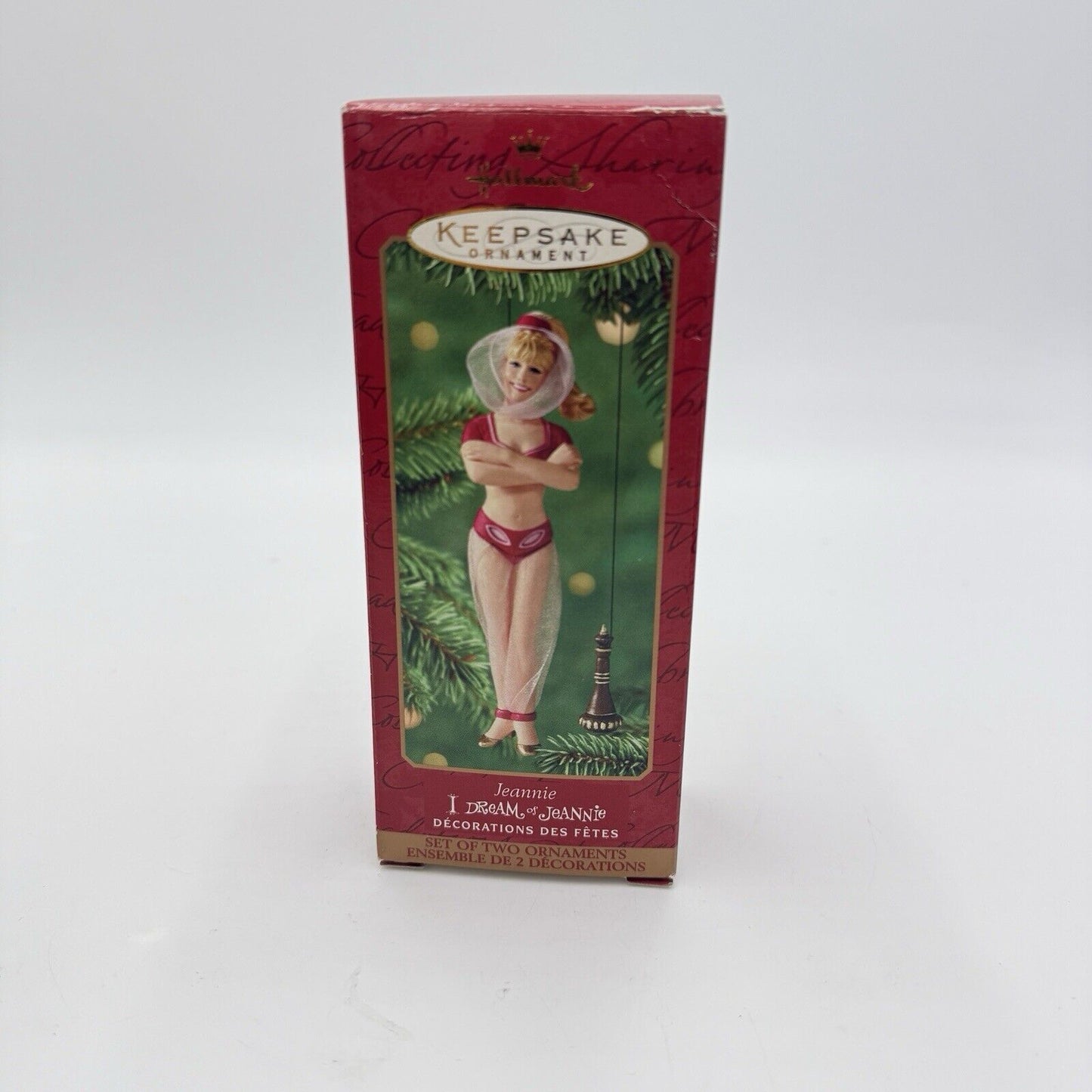 Vintage 2000 Hallmark "Jeannie" Ornament I Dream Of Jeannie 2-Piece Set TV Show