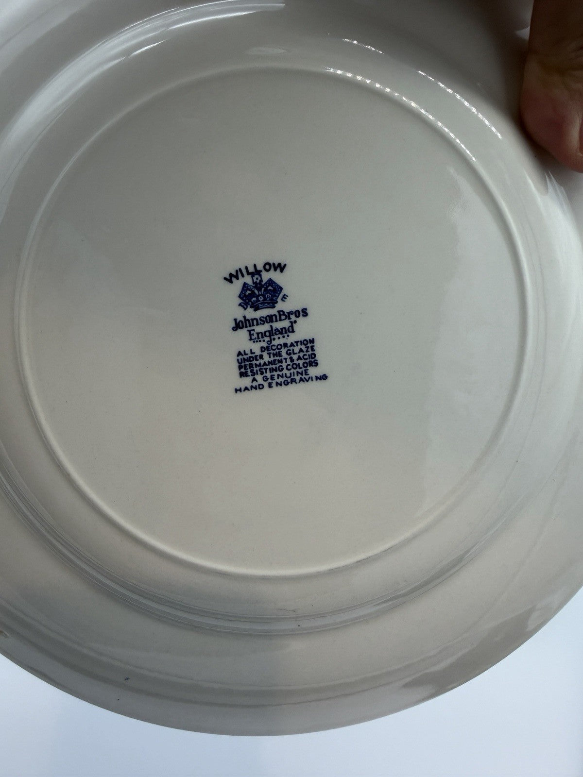 Johnson Bros England Porcelain Blue Willow 10" Dinner Plate chinoiserie 5 PCs