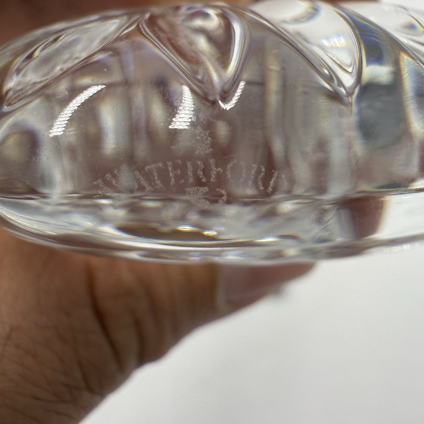 Waterford Crystal Heart Heart Hand Cooler Sculpture Paperweight Office Decor Box