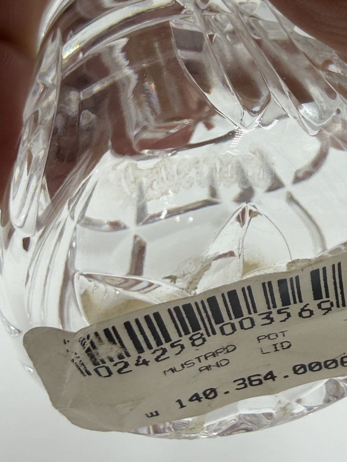 Waterford Crystal Mustard Pot with Lid Condiment Jar Ireland Vintage Retired