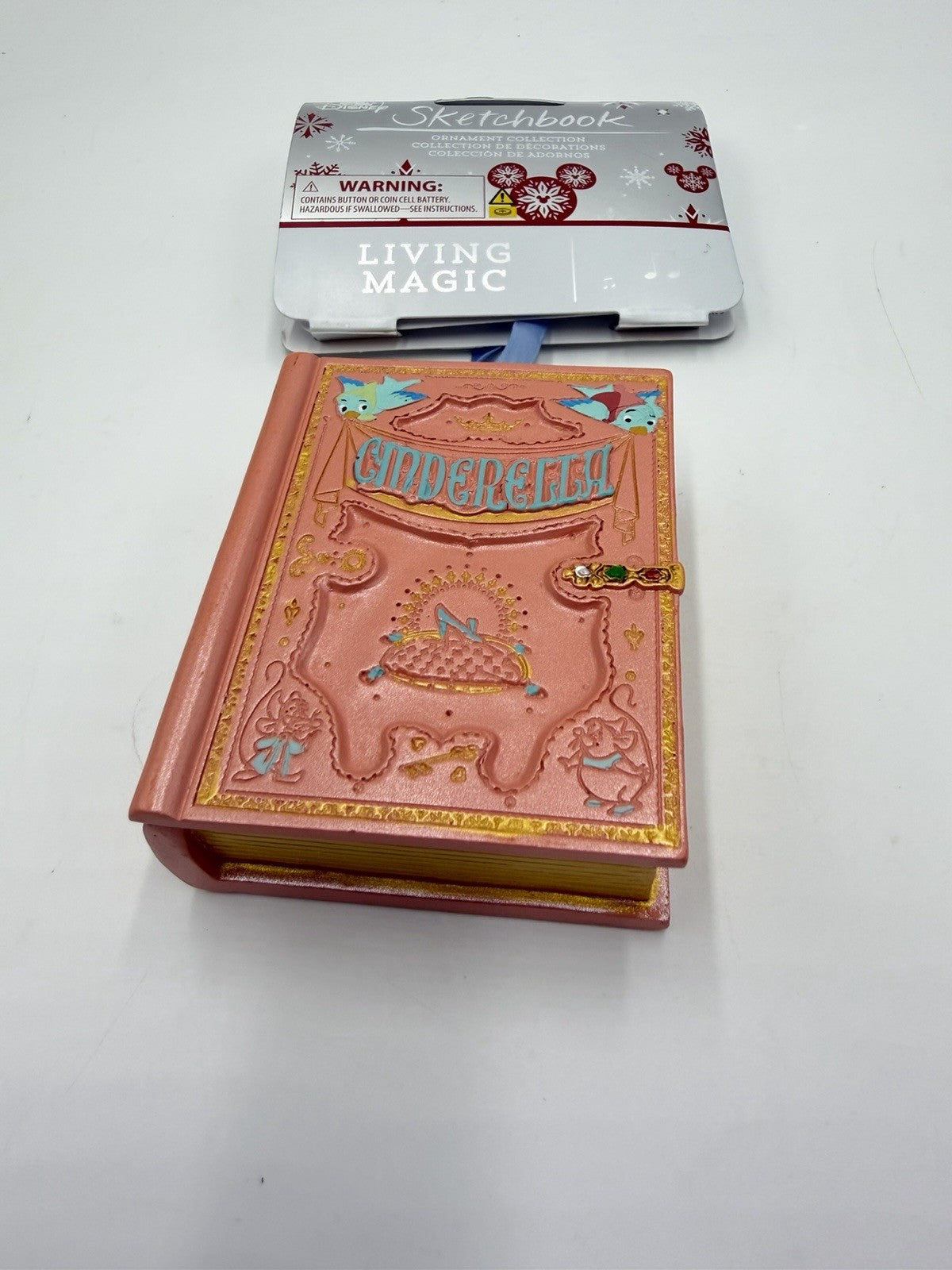 Disney Cinderella Sketchbook Living Magic Storybook Musical Ornament Animated