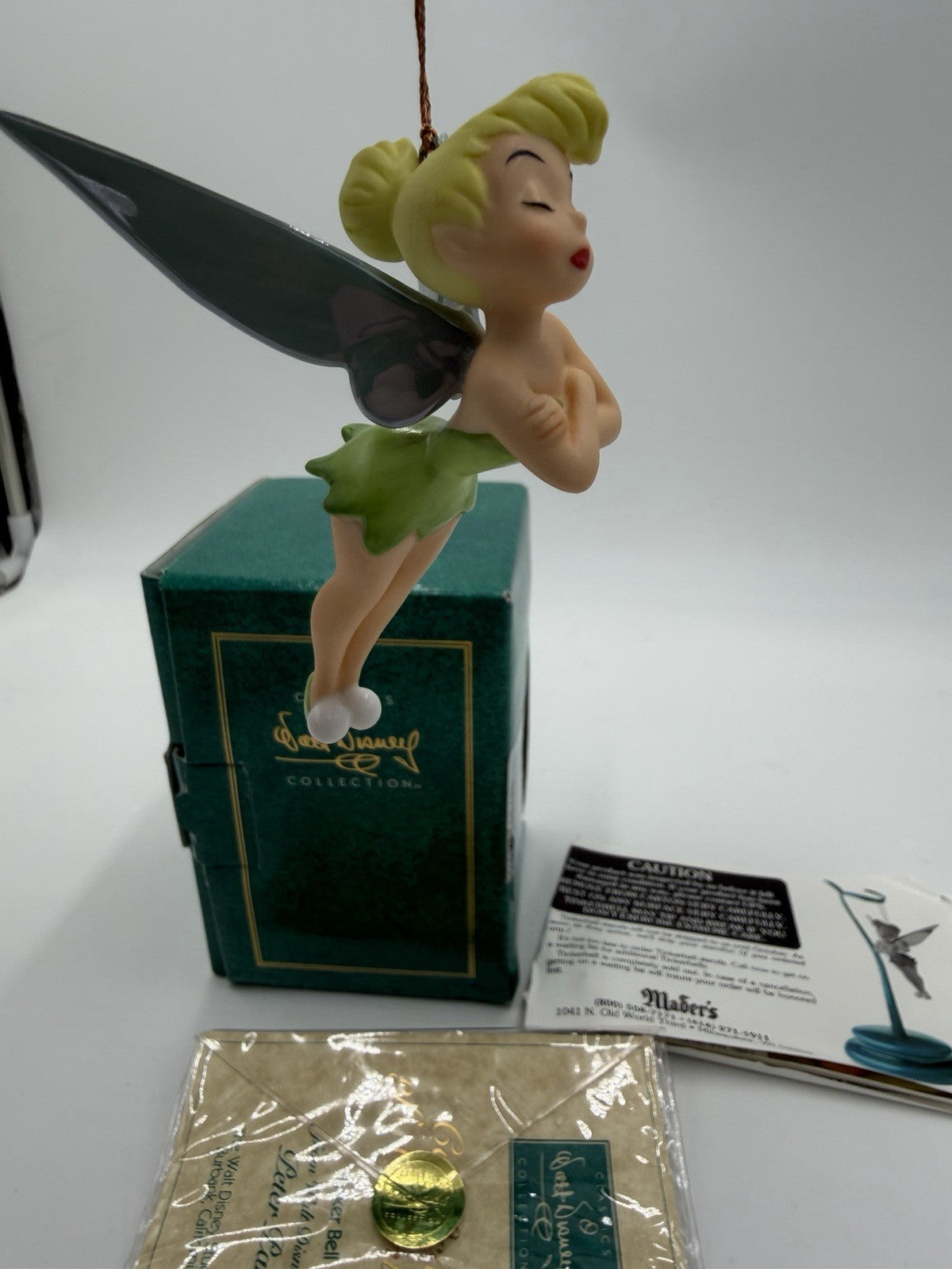 WDCC Tinker Bell Peter Pan 1996 Special Edition Christmas Ornament W/ COA