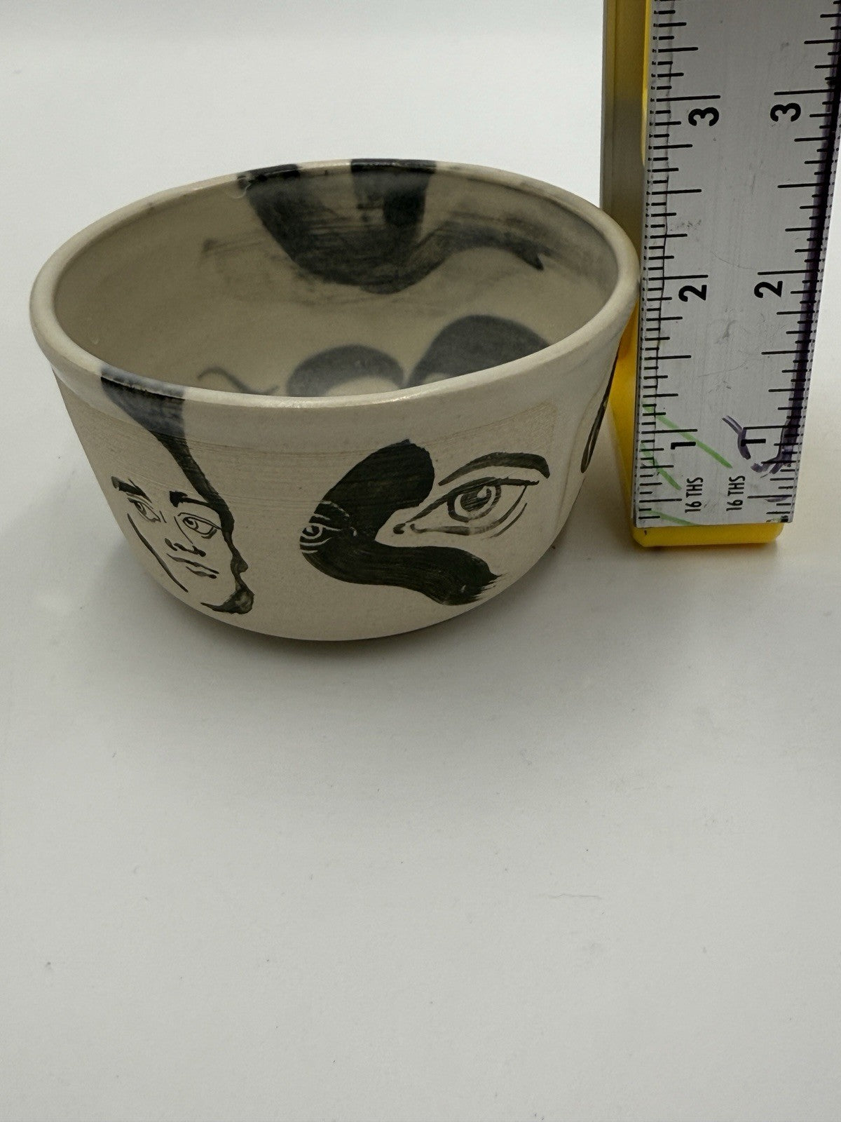 Rare Signed Studio Art Pottery Wretched Stench By B Clower Bowl Expressionist