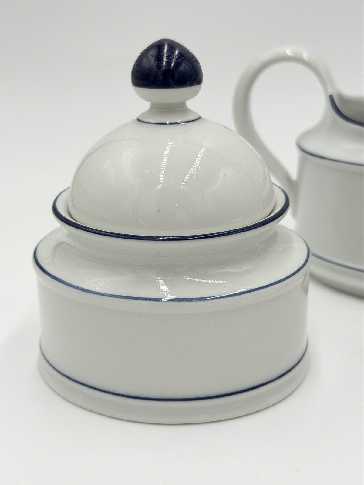 Seltmann Weiden Bavaria W. Germany RAINBOW BLUE Creamer Gravy & Sugar Bowl Set