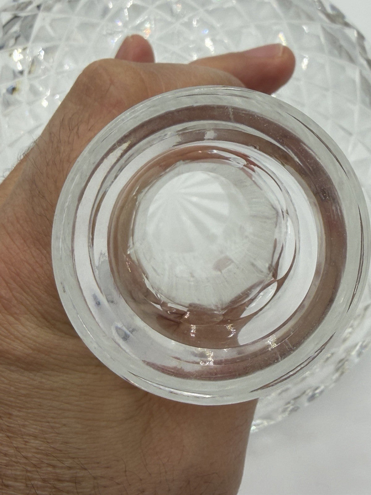 Waterford Crystal Alana Ship Decanter 10" Ireland Cut Glass Vintage W/stopper