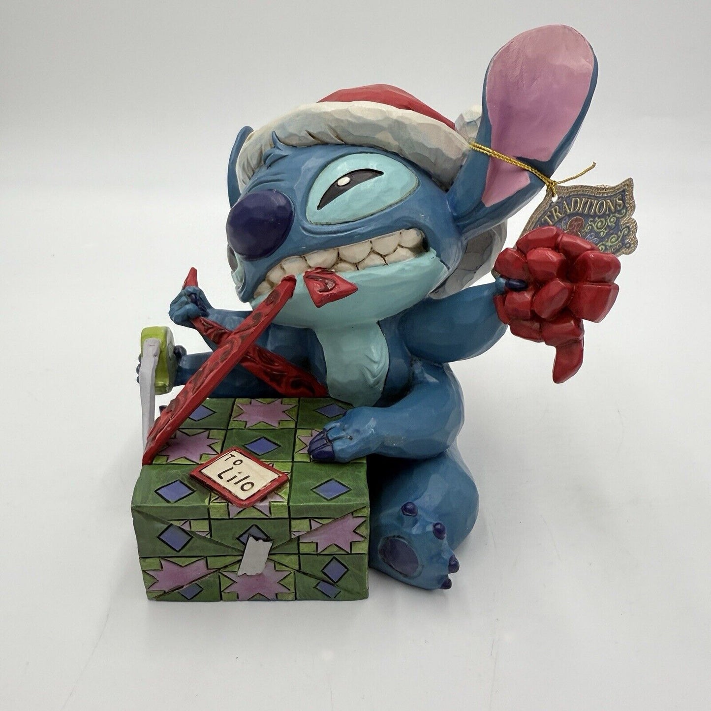 Disney Showcase Traditions Bad Wrap Lilo Figurine Christmas 5” Jim Shore