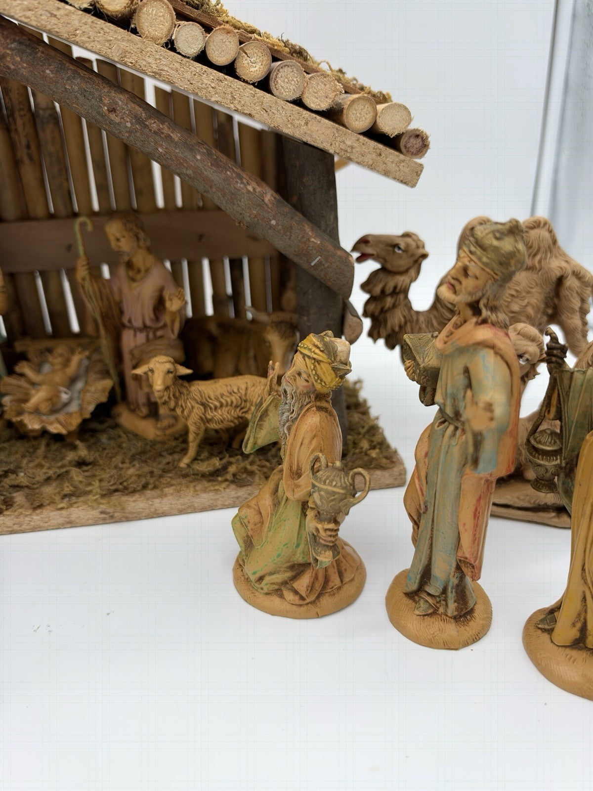 Depose /fontanini Italy 1960 Nativity Set 18 PCs Christmas Figurines Vintage
