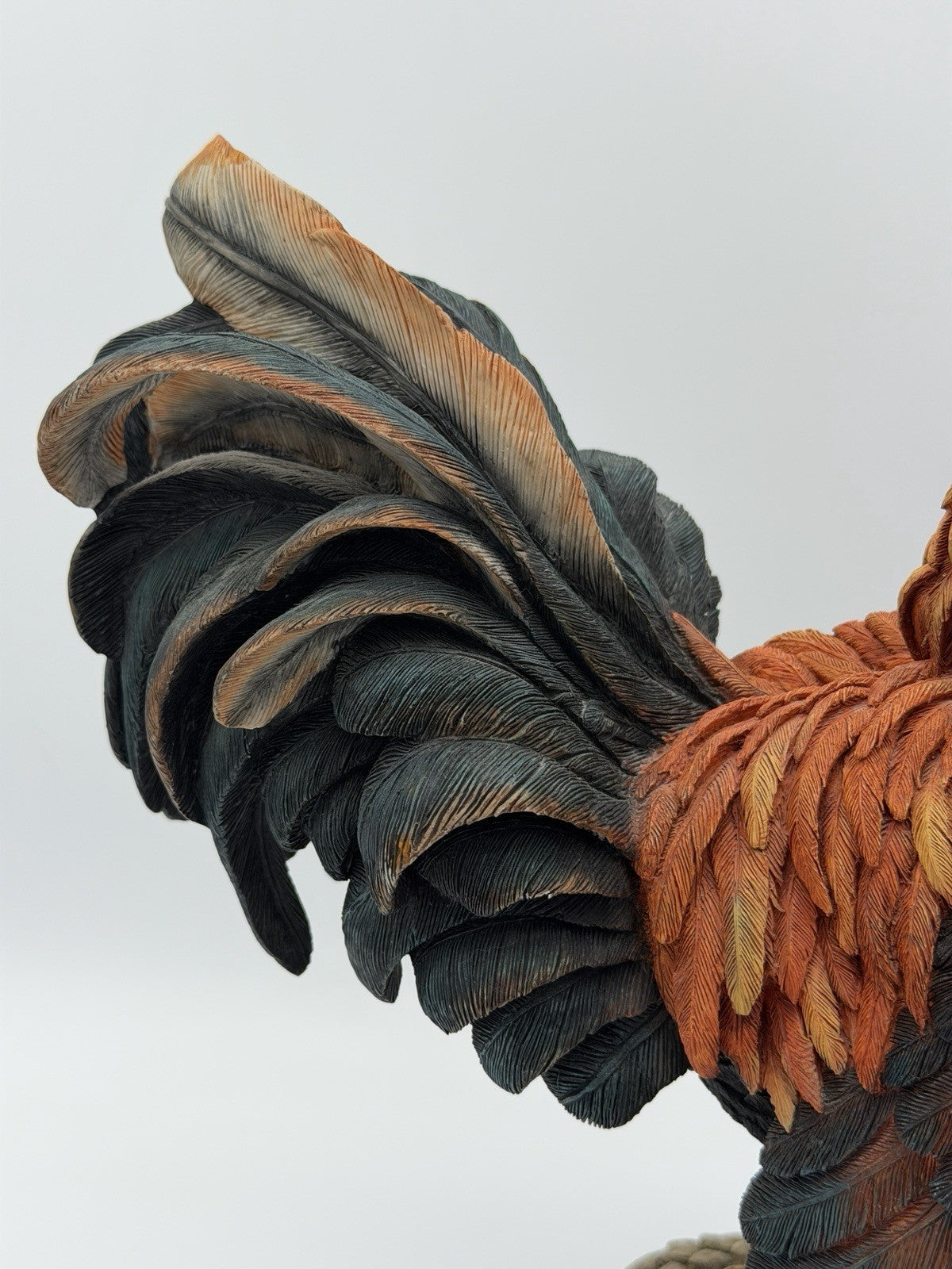 Huge Country Artists England Hand Painted Signed Rooster Sculpture 17”H