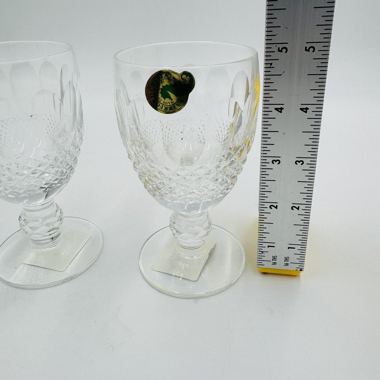 Waterford Colleen Claret Wine Glasses Set Vintage Crystal 2 Pieces Short Stem