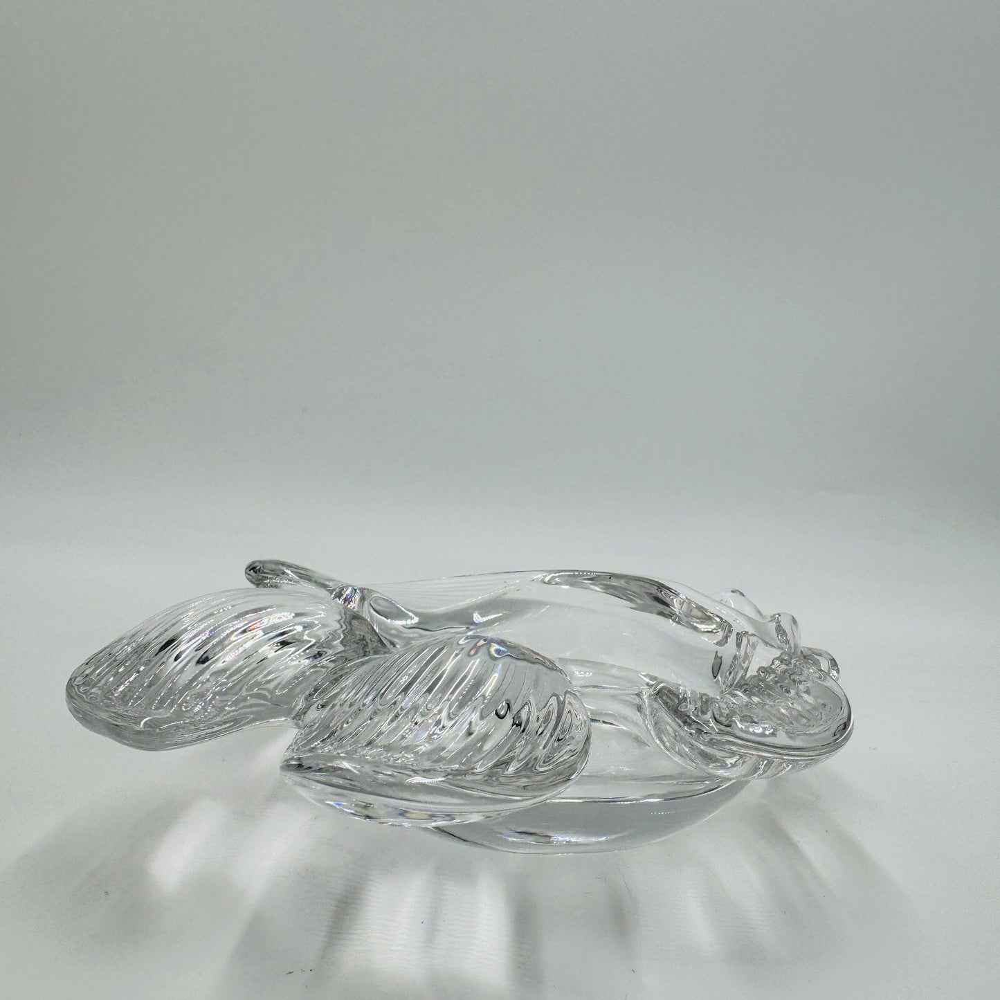 Fish Shaped Candy Trinket Art Vannes France Crystal Ring Dish 2”H x 6.5"L
