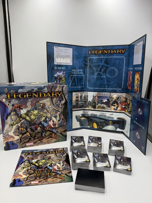 Marvel Legendary Deck Building Card Game 2012 6 Sealed Decks Rule Book & Board