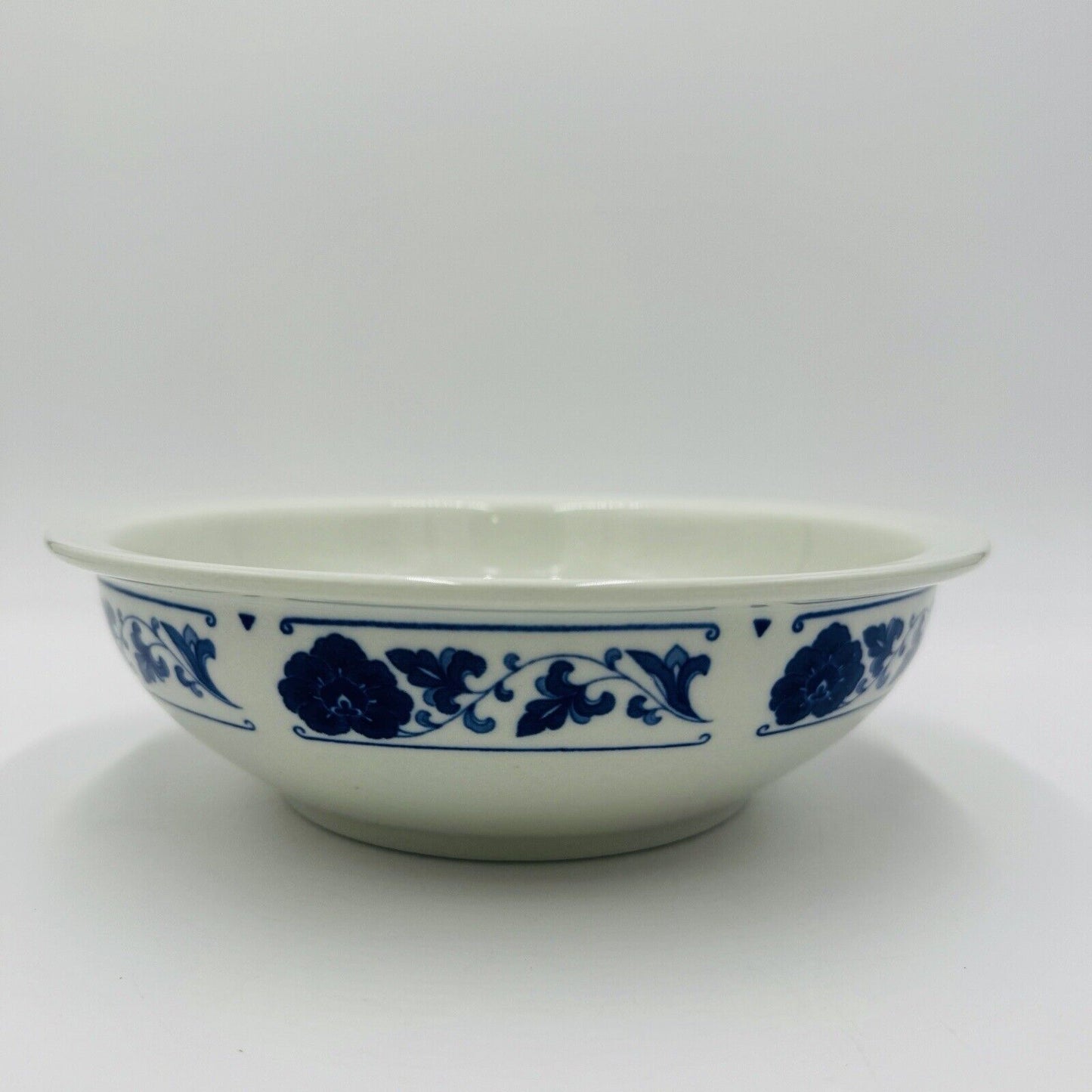 Han Dan Blue and White Chinese Bowl Dragon Marking 3in x 10in Vintage