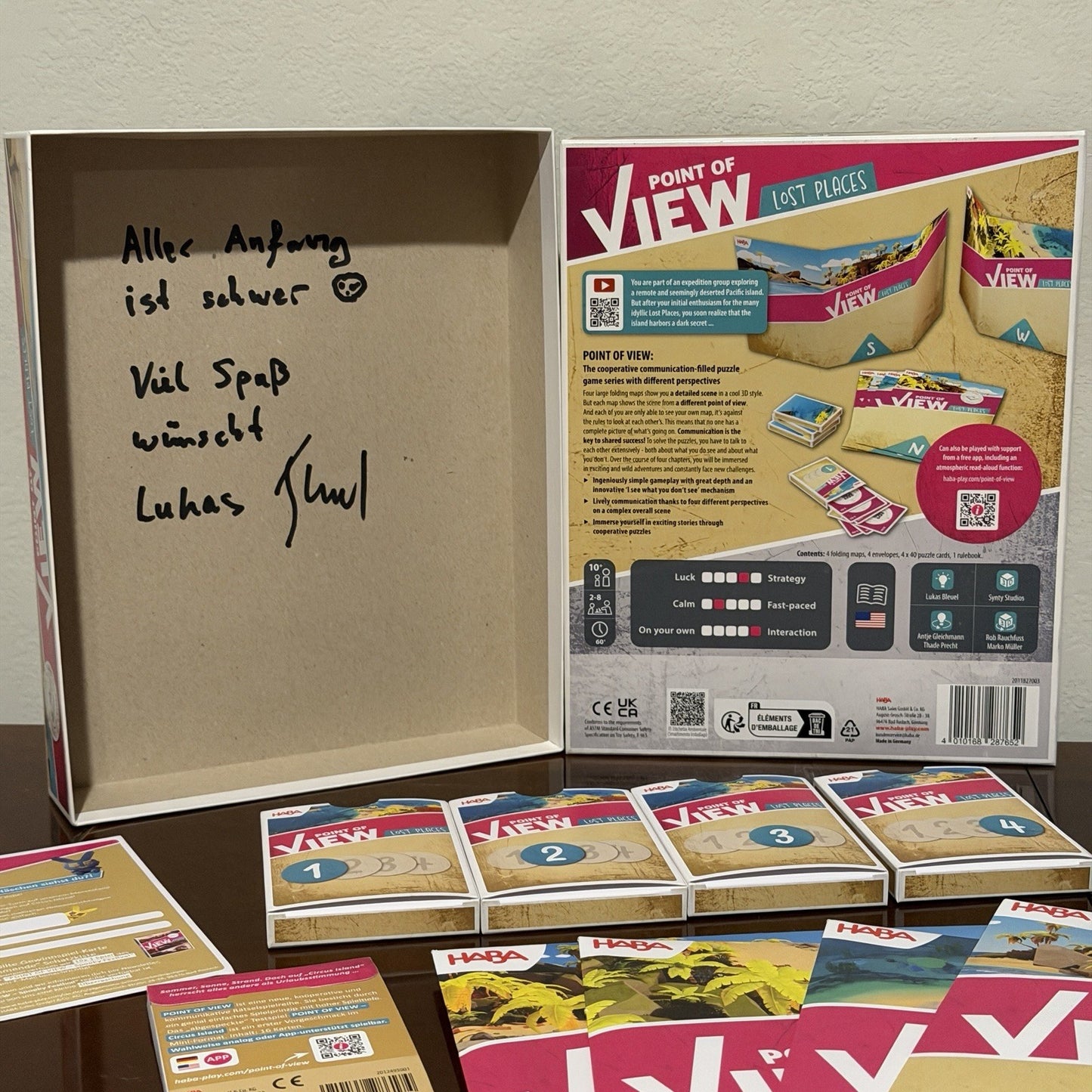 Point Of View Board Game Haba Cooperative Promo Signed