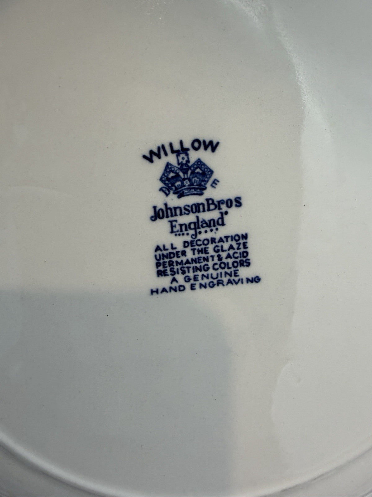Johnson Bros England Porcelain Blue Willow 10" Dinner Plate chinoiserie 5 PCs