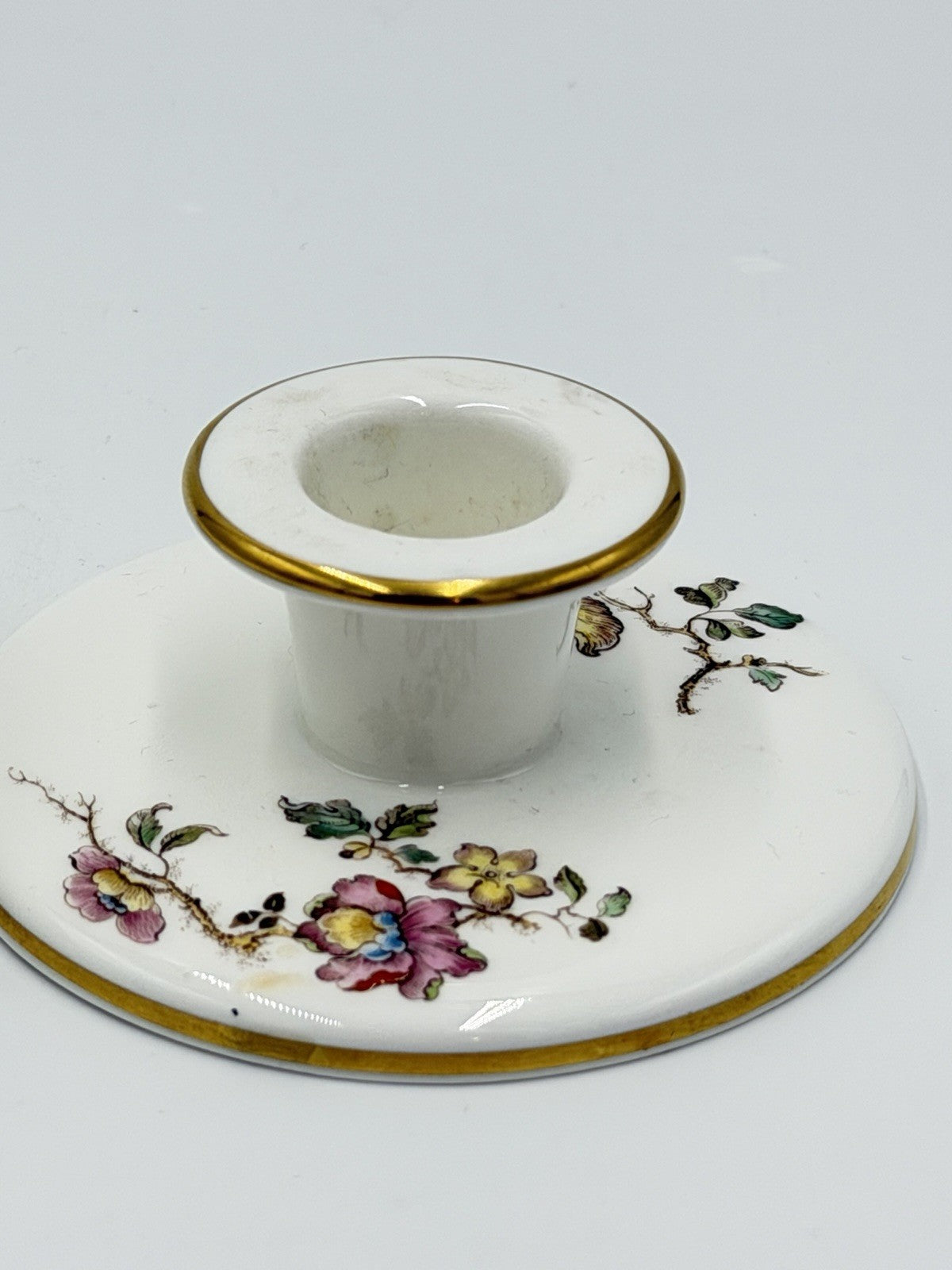 Wedgwood Bone China Taper Candle Holders & Small Tray Set 3 PCs Porcelain Englan