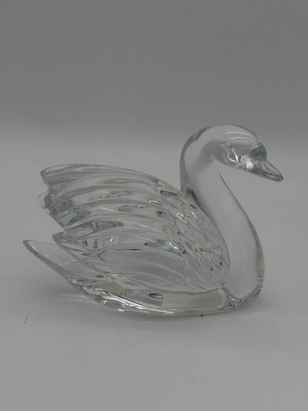 Vintage Waterford Crystal Swan Ireland Paperweight Figurine  5 1/2" Sticker