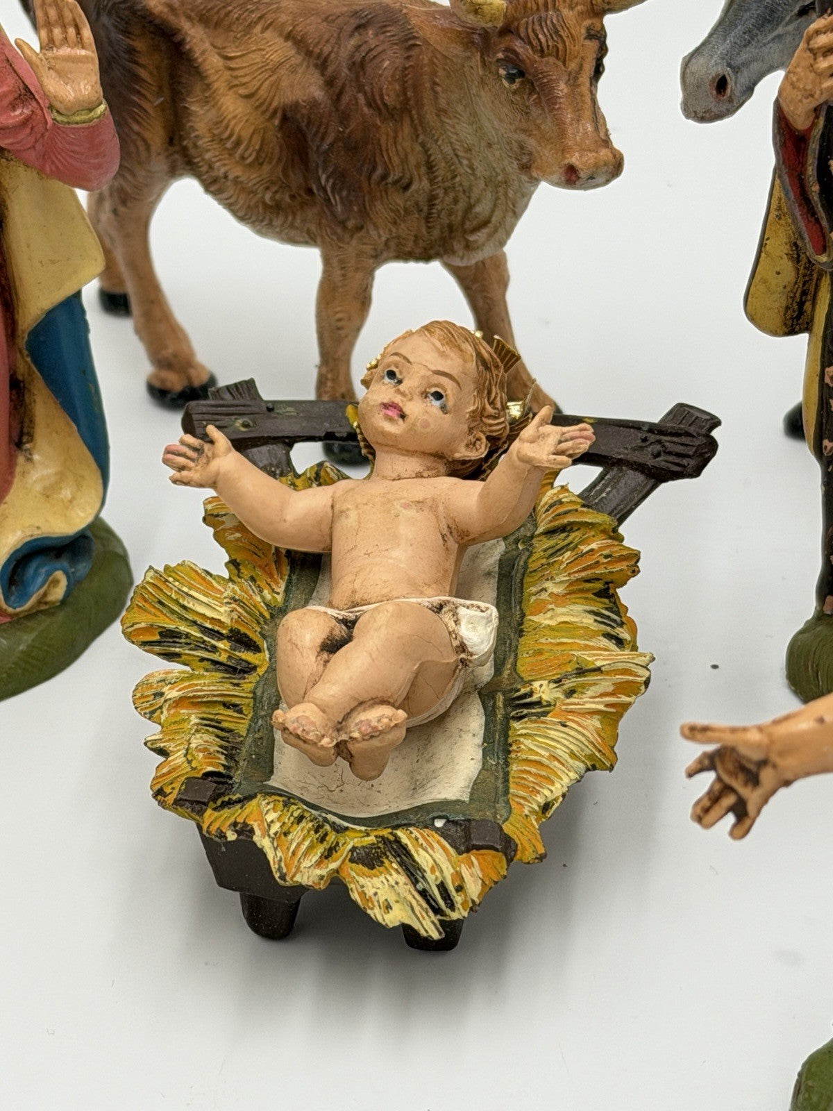 Vintage Depose Italy PVC Nativity Set 22 Pieces Mary Joseph Jesus Wise Men