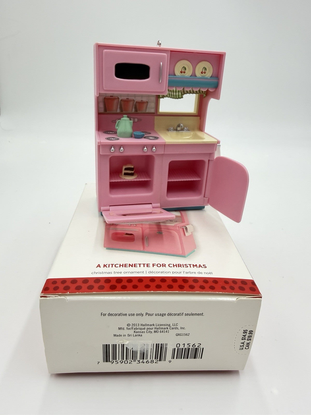 HALLMARK Keepsake A KITCHENETTE For Christmas Pink Ornament  2013 Boxed