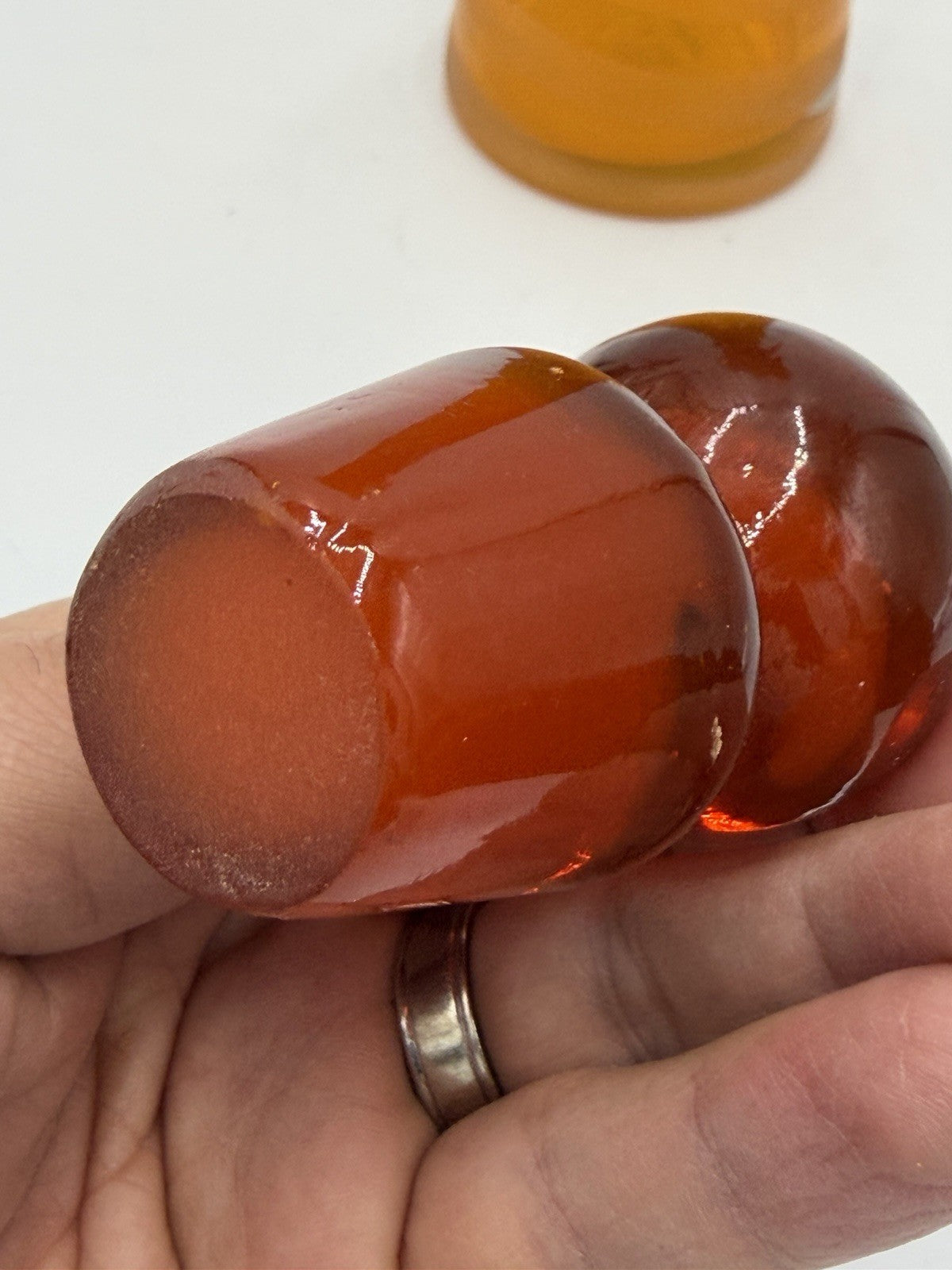 Vintage Blenko ? Art Glass Orange Tangerine Swirl Stripped Vase W/Lid Rare 10”H