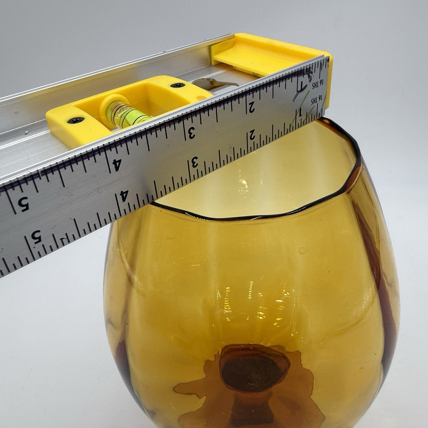 Vintage MCM Empoli Amber Art Glass Ribbed Footed Compote Italy 8in