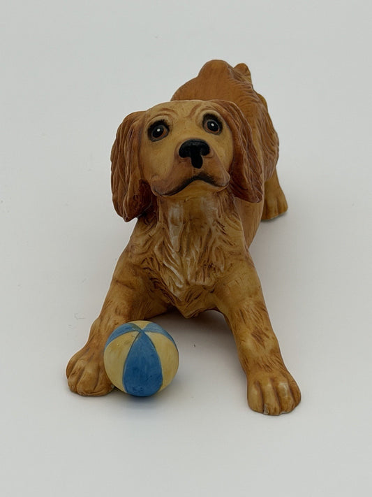 Franklin Mint Porcelain COCKER SPANIEL Dog Figurine Painted Vintage