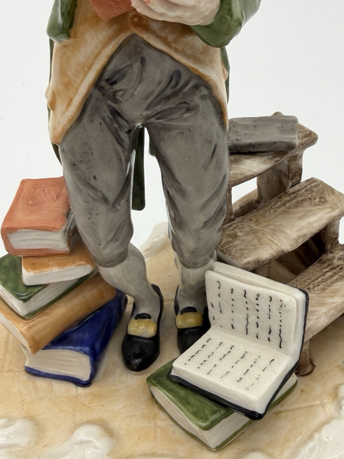 MV Mueller & Co Volkstedt 1907 Porcelain Germany Victorian Librarian Figurine