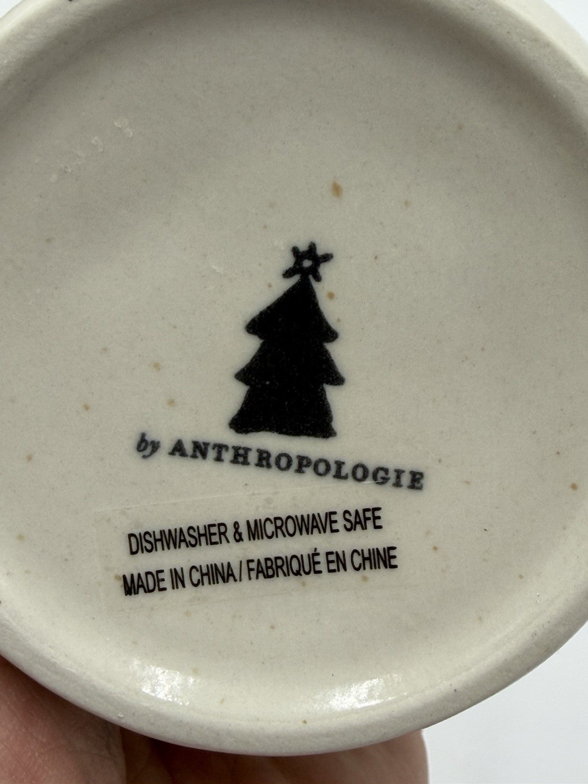 Anthropologie Cozy Home Red Village Rooftop Lid Christmas Coffee Tea Mug Rare