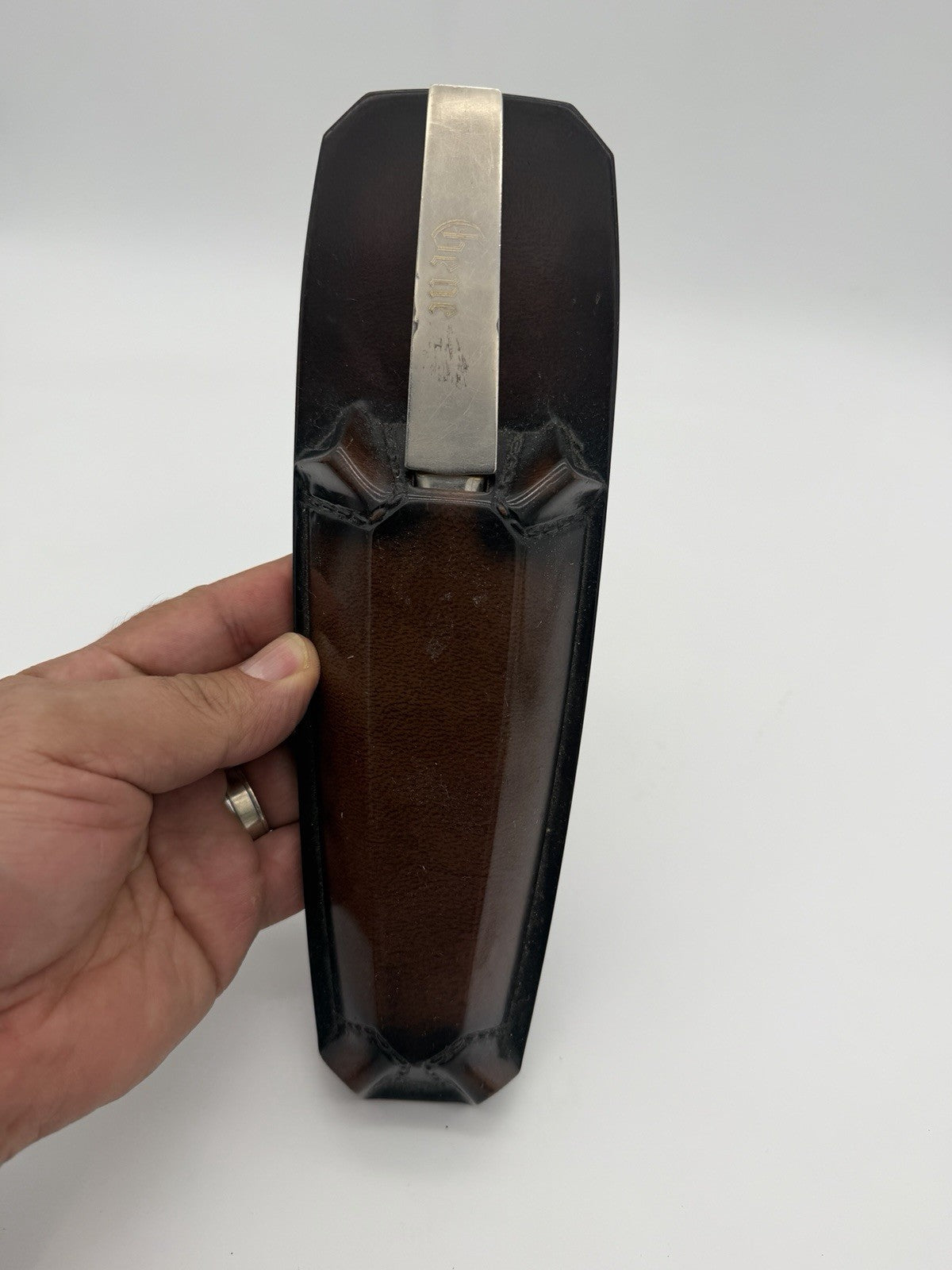 Vintage Matina Leather Case & Arthur Sam Italy Letter Opener Monogram Set