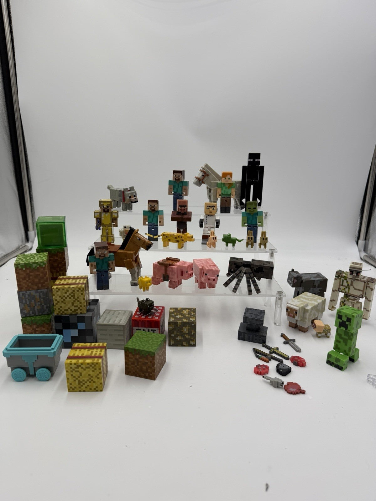 Minecraft Figures Animals Blocks Weapons Tools Lego Mini Figs Lot 50 PCs