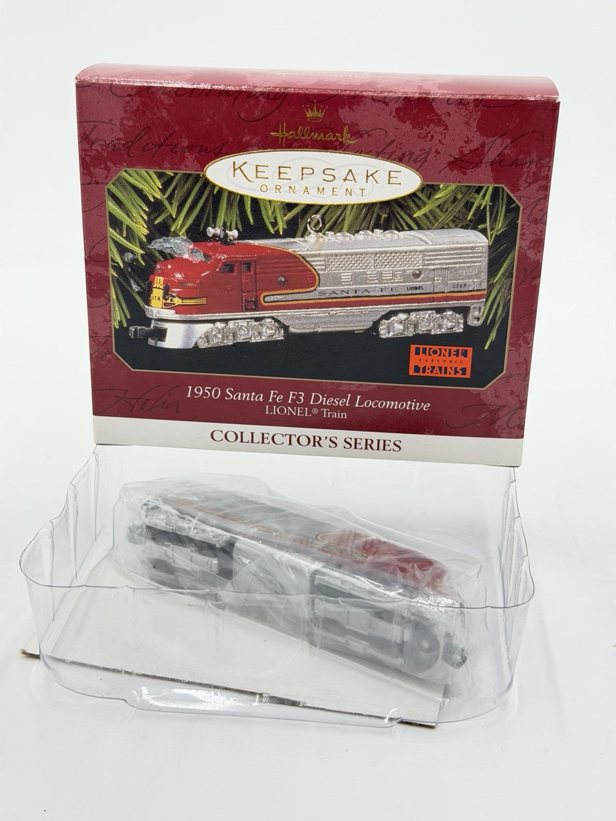 Hallmark Lionel 1950 Santa Fe F3 Diesel Locomotive Train Ornament 1997 New