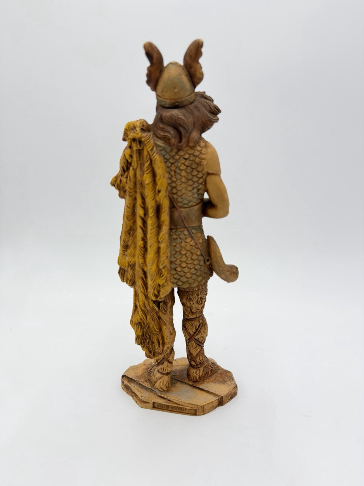 Vintage Depose Italy Viking Warrior Gustav 10.5”H Plastic Figurine Painted Rare