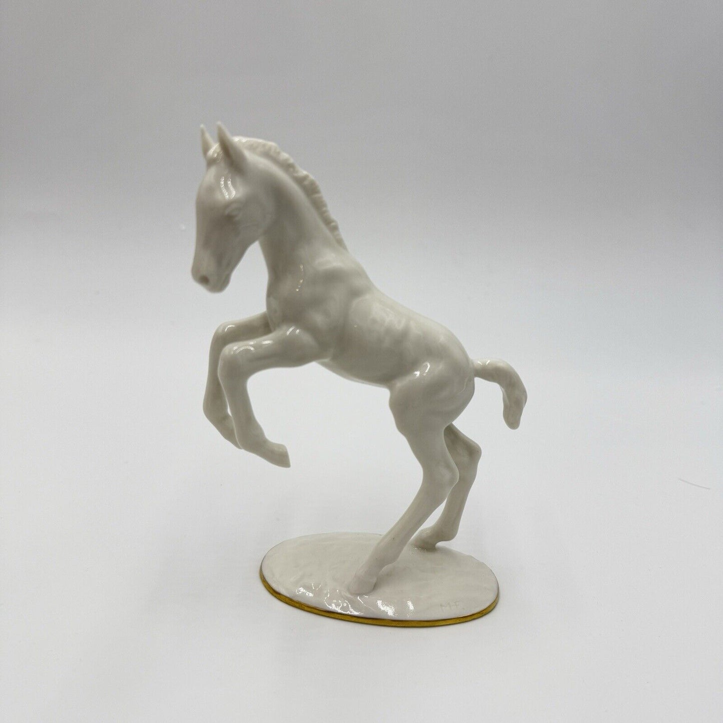 Hutschenreuther Leaping Foal White Porcelain Horse Figurine by Max Fritz 1940