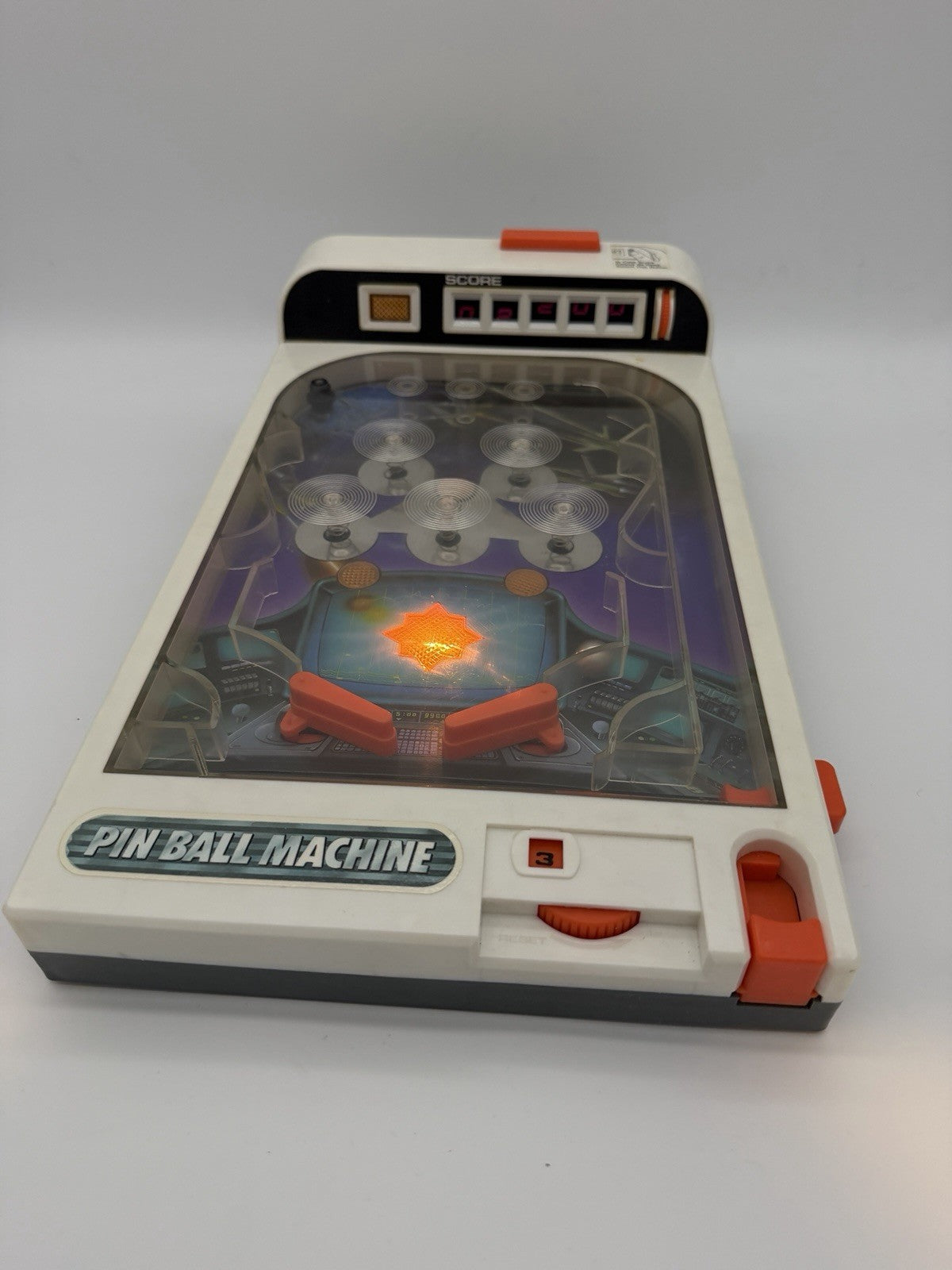 Vintage 1979 TOMY Atomic Arcade Tabletop Pinball Machine Working