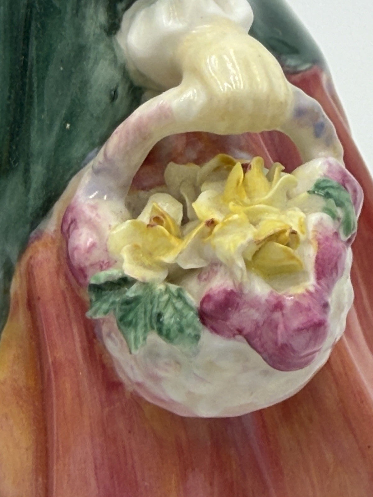 Large Royal Doulton England Porcelain Lady Charmian W/flowers HN 1949 8"H Figure