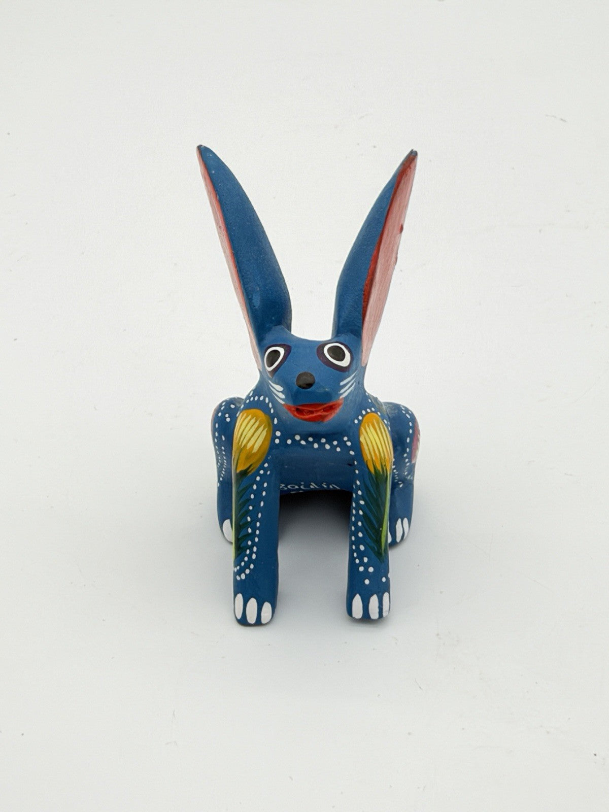 Alebrije folk art Oaxacan wood carving Hand Painted Floral Rabbit Bunny Figurine
