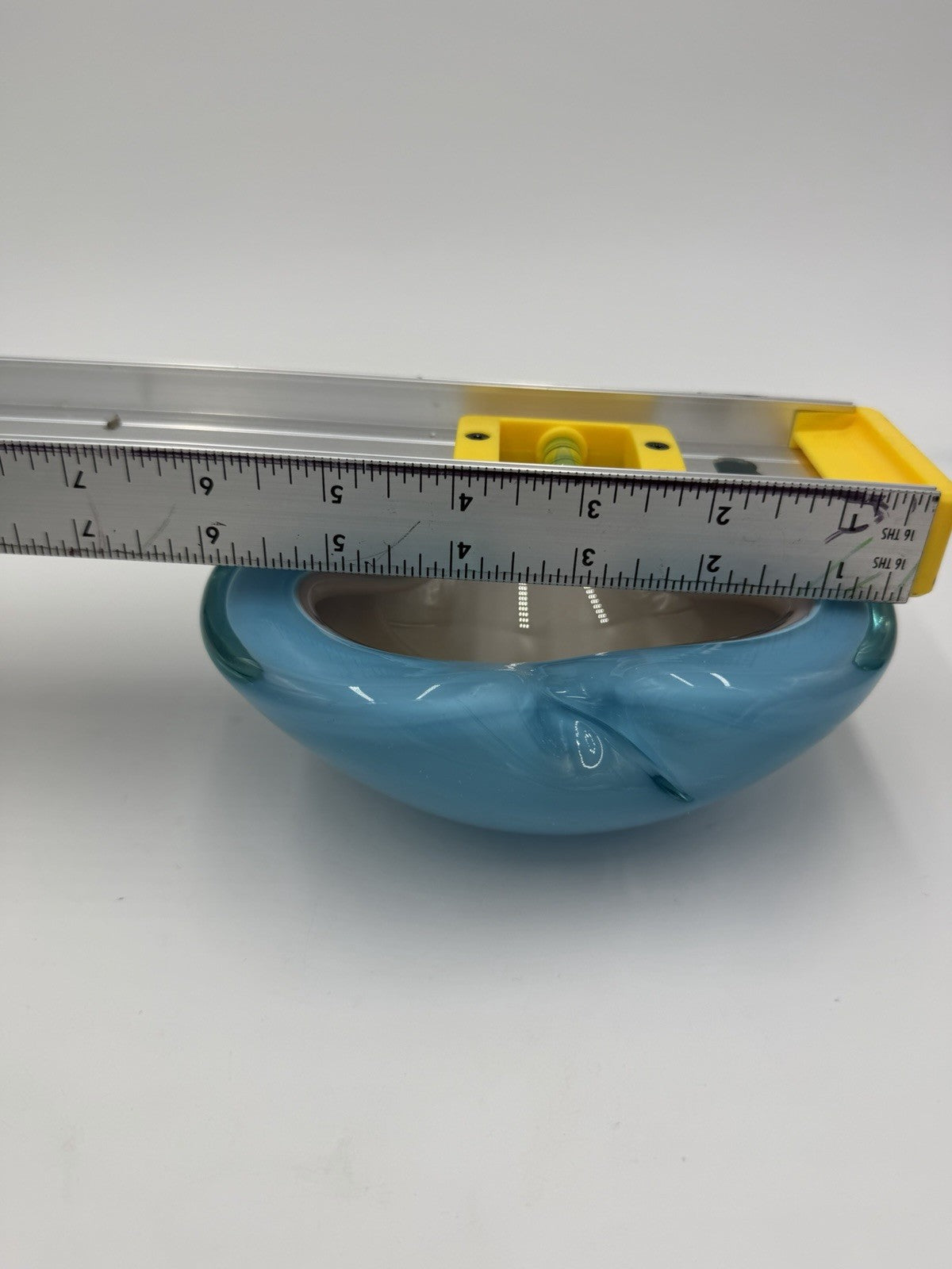 VTG Murano Italy Sommerso Art Glass Turquoise Teal Pink Bowl MCM 3 Slots Ashtray