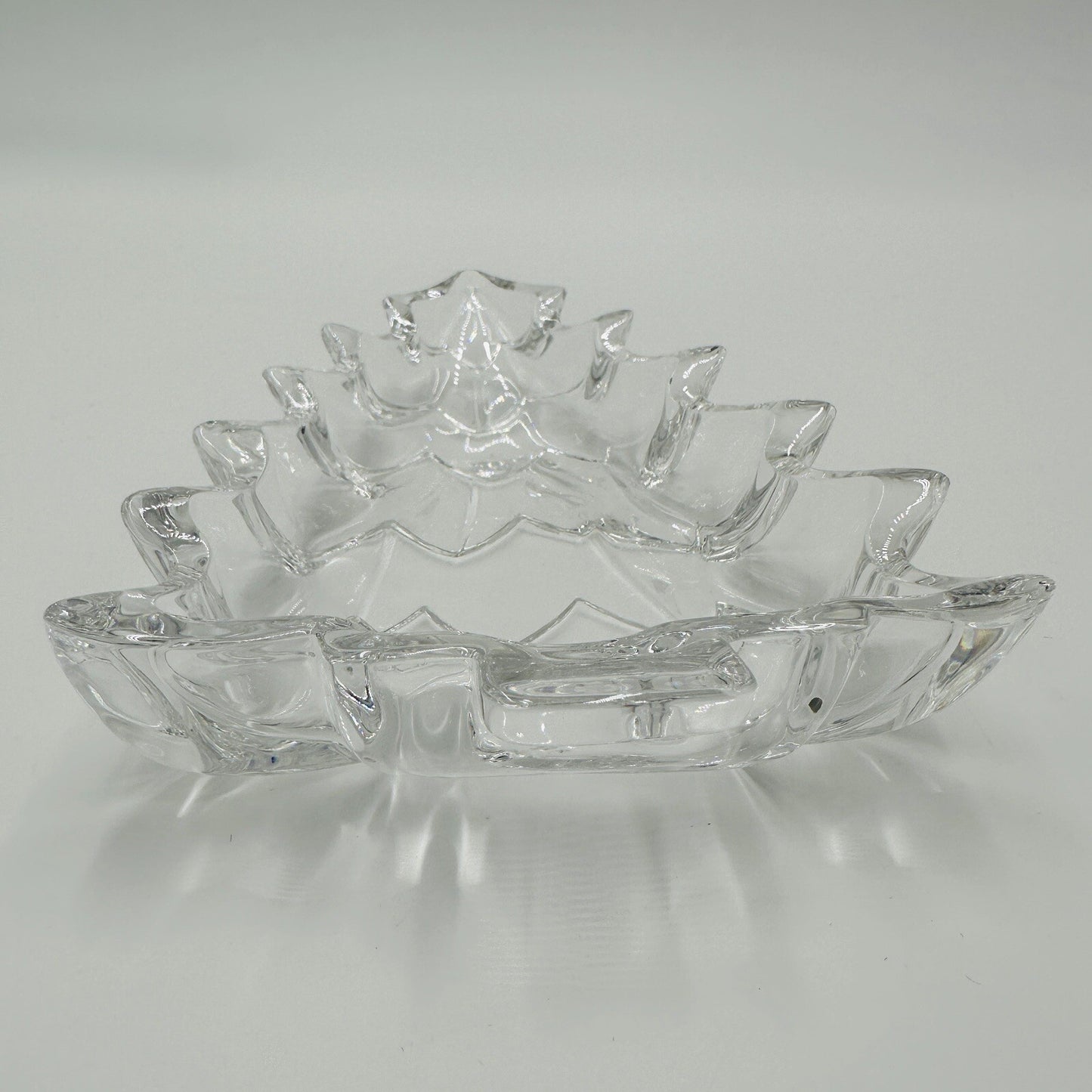 Marquis Waterford Candy Dish Crystal Christmas Tree Shape Clear Tray Serveware
