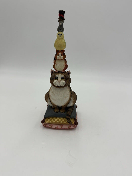 Border Fine Arts Comic & Curious Cats 'Balancing Act' Sculpture 2002 Model A1292