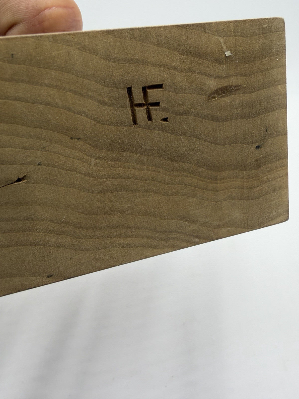 Swiss Folk Art Wood Carving Cow Signed HF Figurine Antique Switzerland 3.5”H X6”