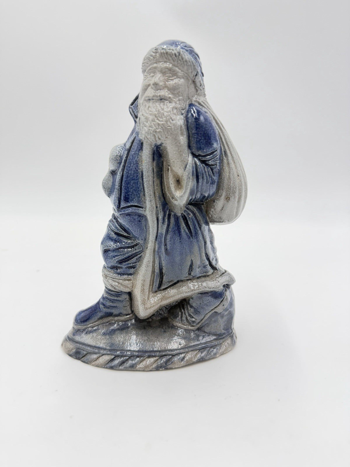 Vintage Rowe Pottery Works Salt Glazed Santa 6.5” Christmas Figurine 1988