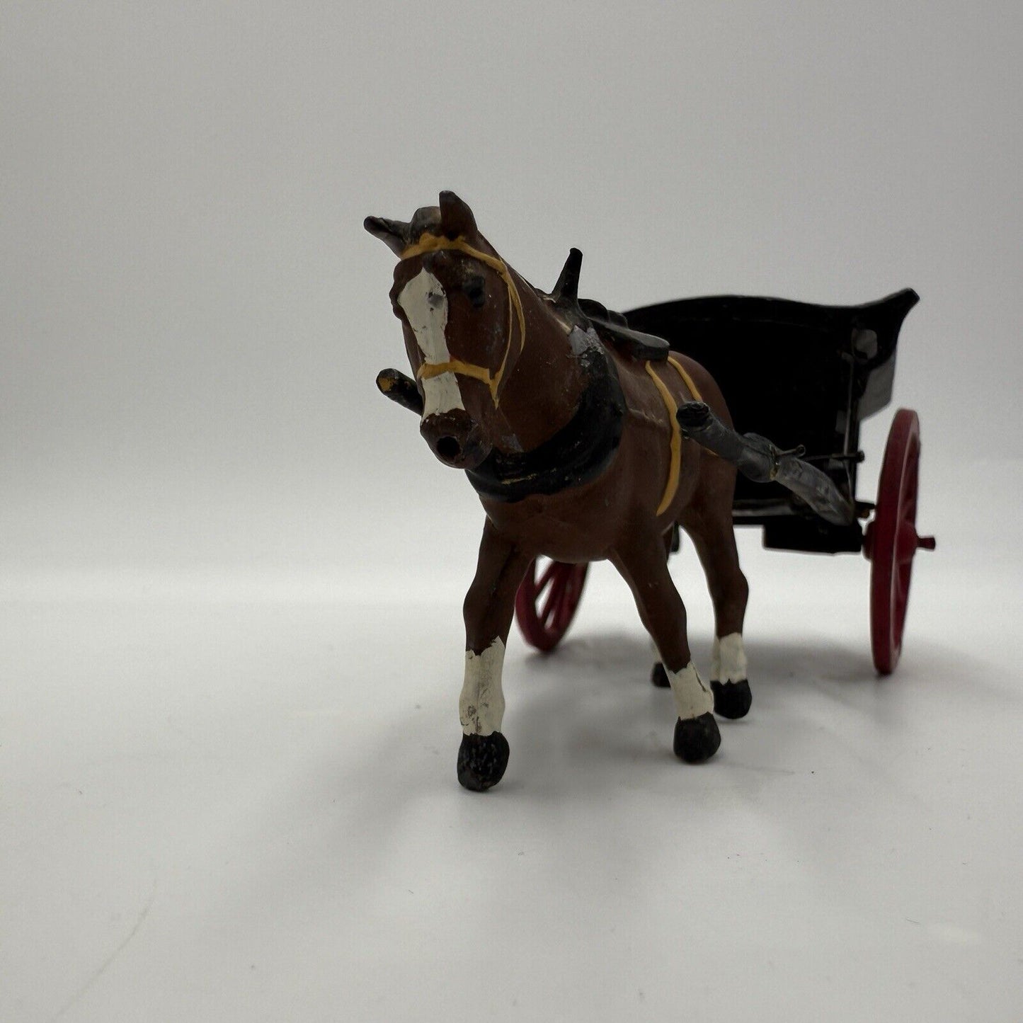 Vintage Britains LTD Diecast Farm Tumbrel Cart and Horse Figurine England 1970