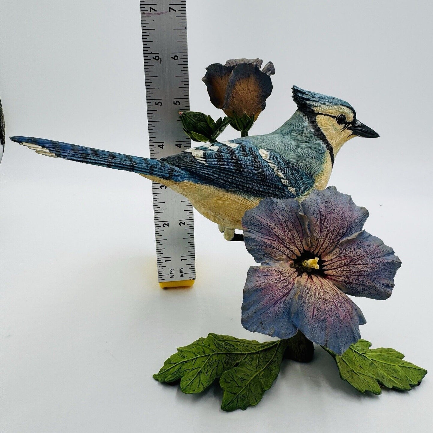 The Danbury Mint Collection Blue Jay Bird Figurine Glimpse of Summer by Bob Guge