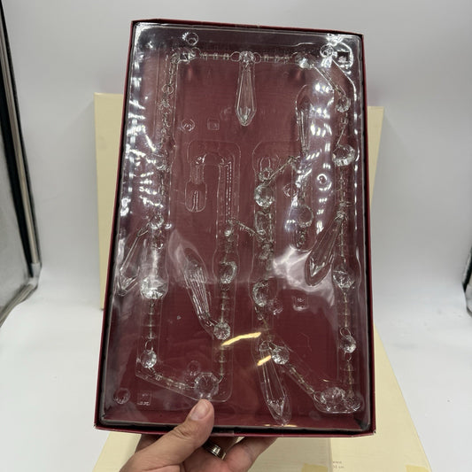 Pottery Barn Christmas Chandelier Glass Garland 60” Clear 4 Sets Boxed